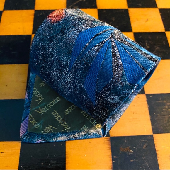 Versace Multicolor Pattern Mens Tie